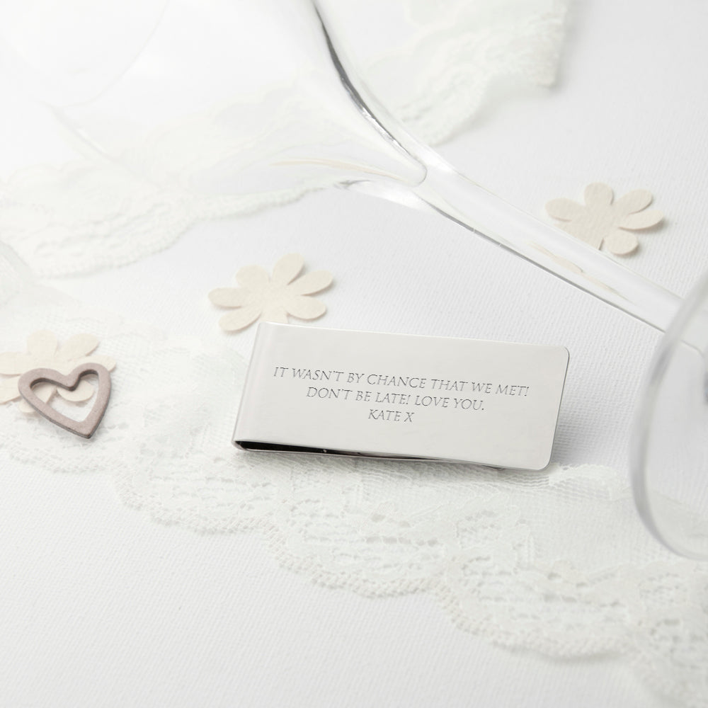 Personalised Silver Plated Lucky Sixpence Money Clip - treat-republic