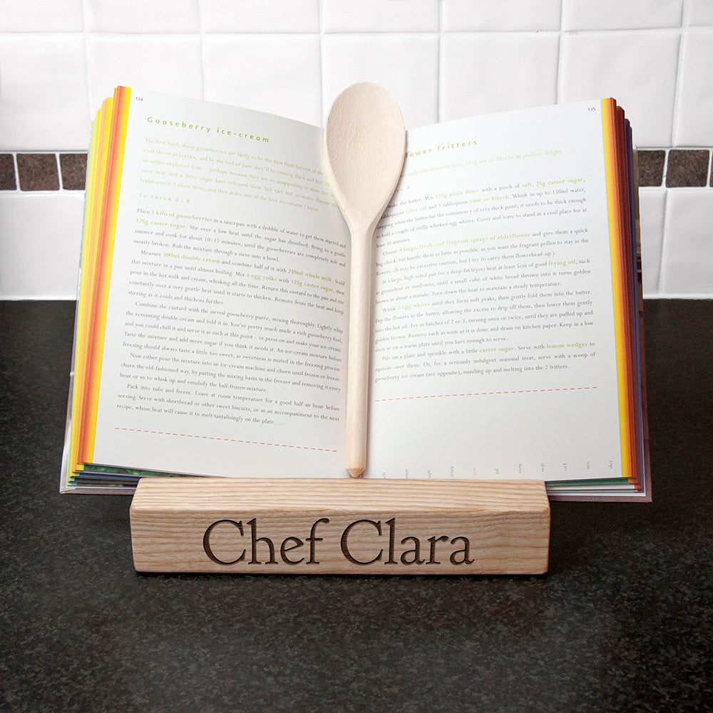 Personalised Single Kitchen Recipe Book or Tablet Holder - treat-republic