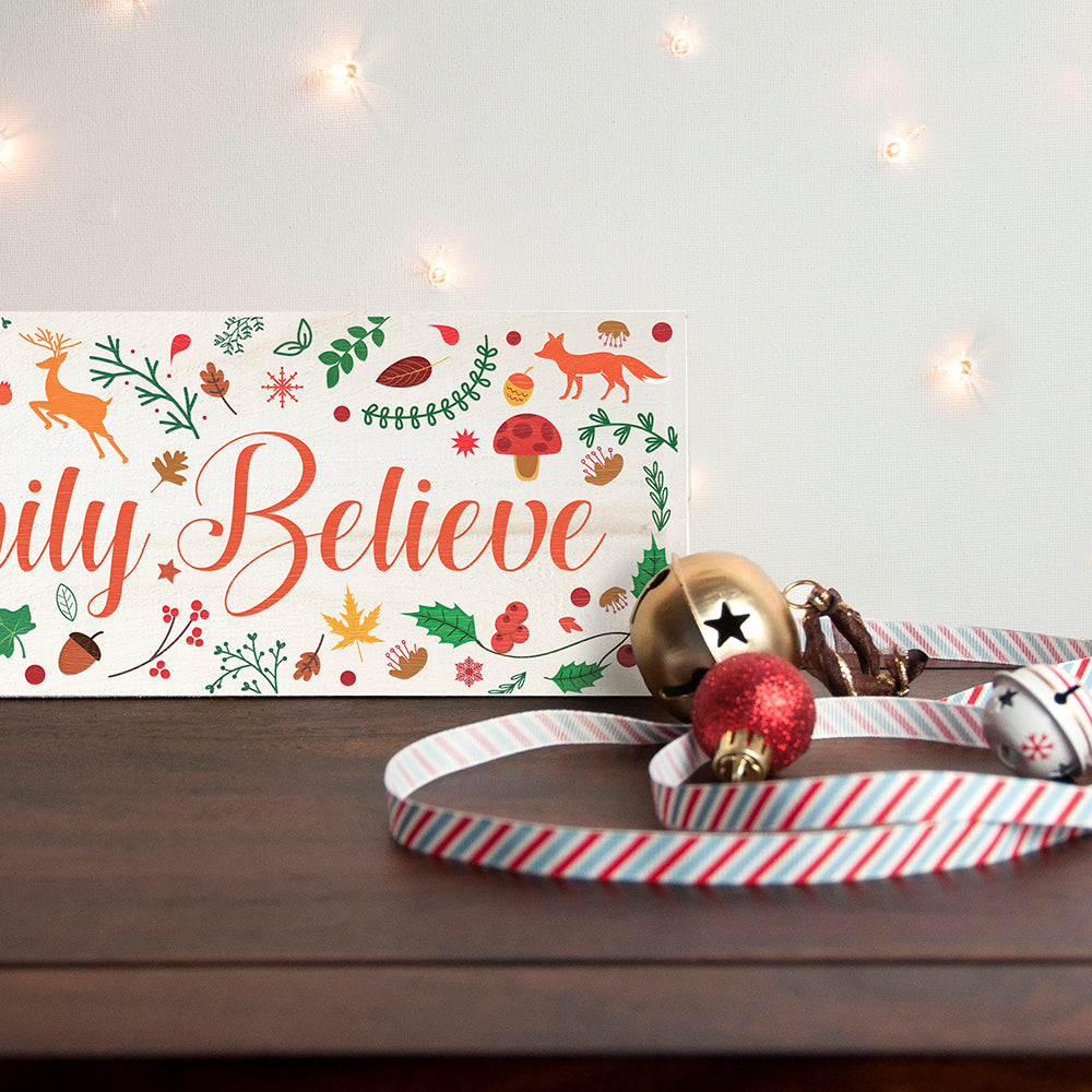 Personalised Christmas Woodland Mantle Decoration - treat-republic