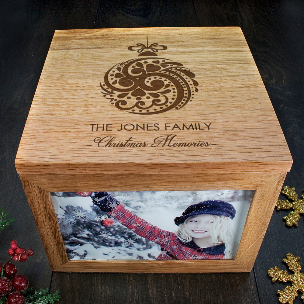 Personalised Christmas Memory Box Bauble Design - treat-republic