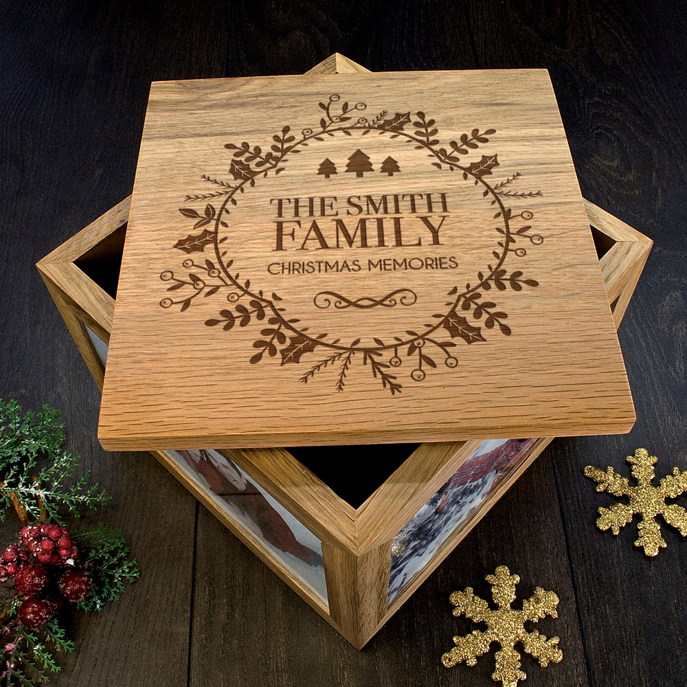 Personalised Christmas Memory Box Traditional Design - treat-republic