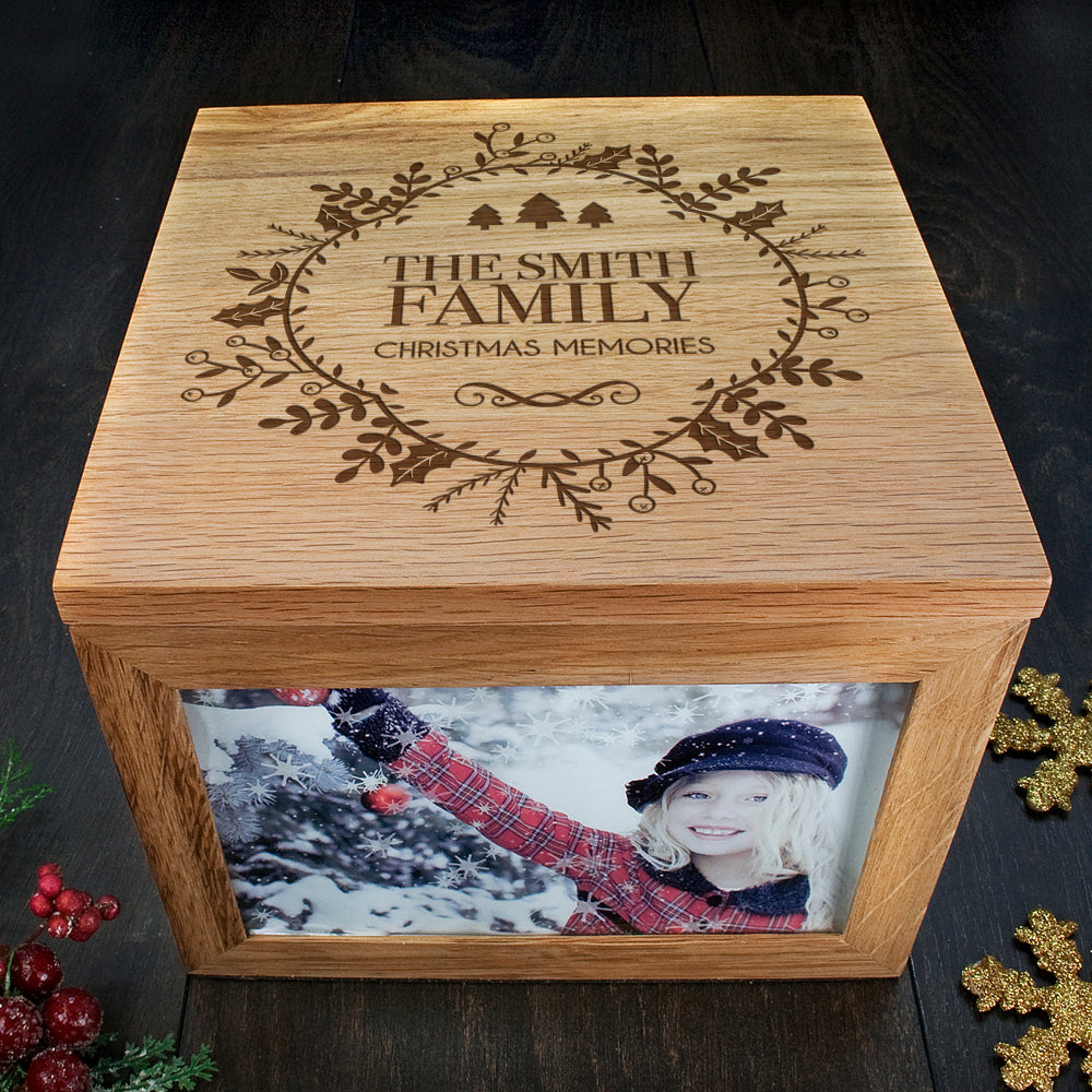 Personalised Christmas Memory Box Traditional Design - treat-republic
