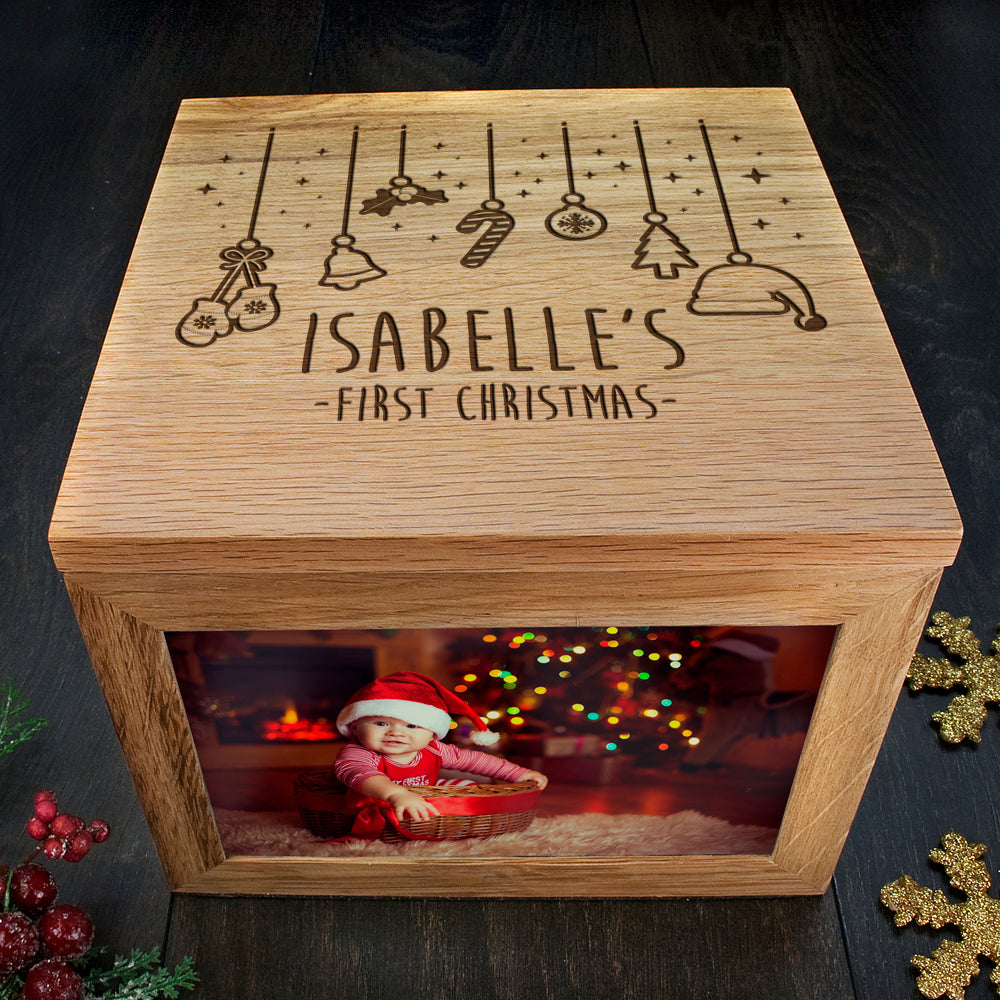 Personalised Baby's First Christmas Memory Box - treat-republic