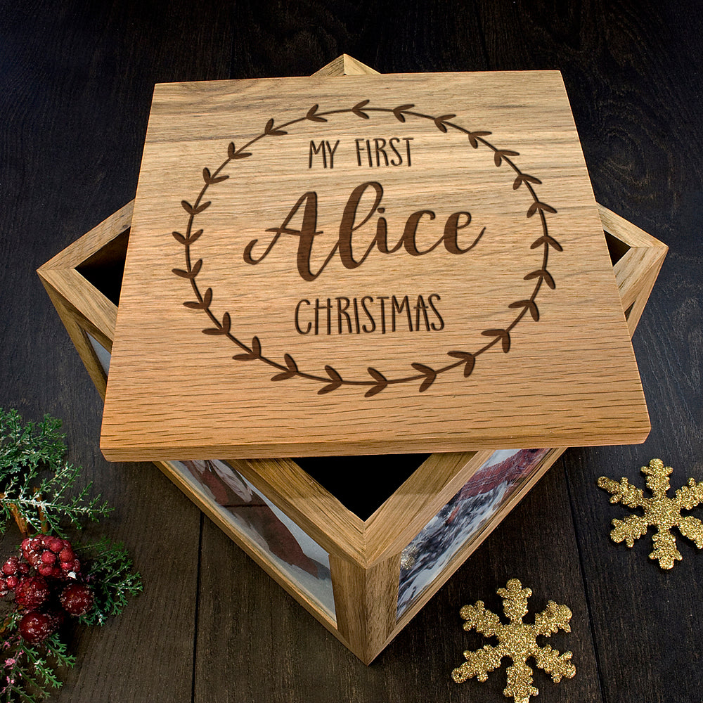 Personalised My First Christmas Memory Box - treat-republic