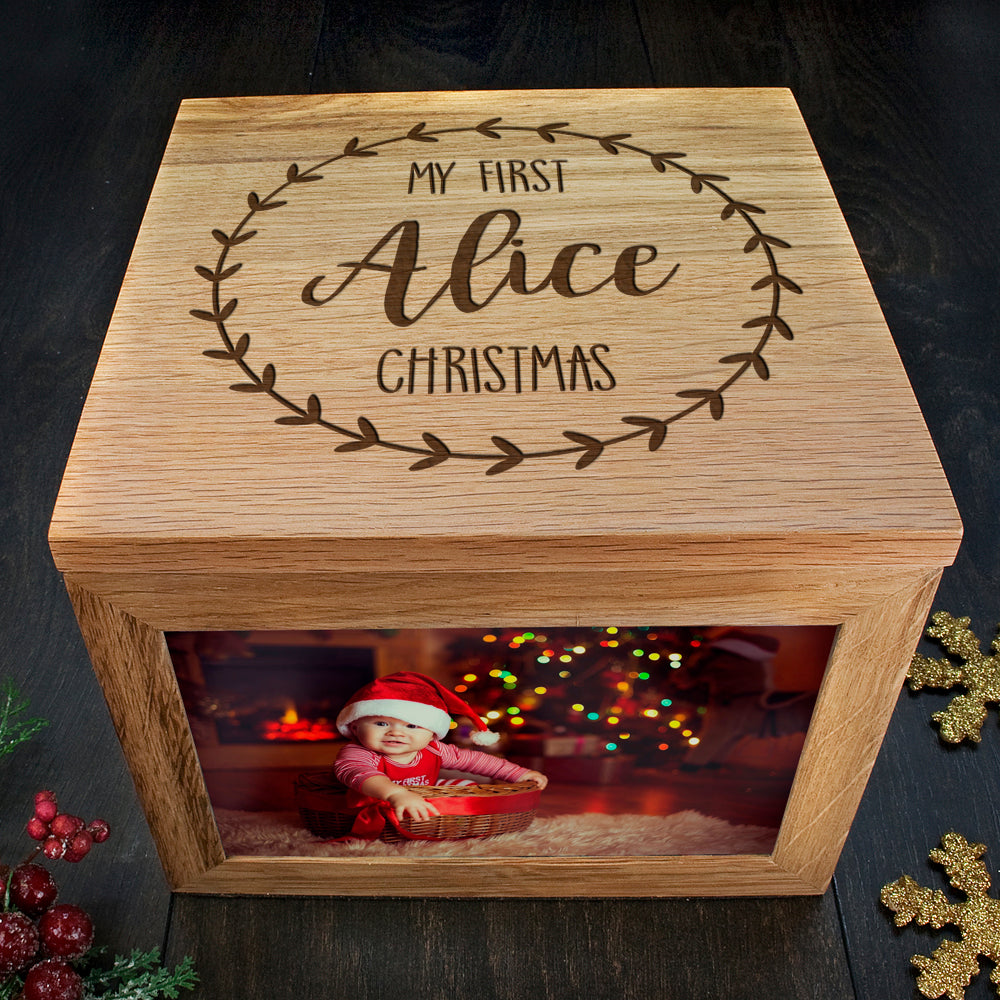 Personalised My First Christmas Memory Box - treat-republic