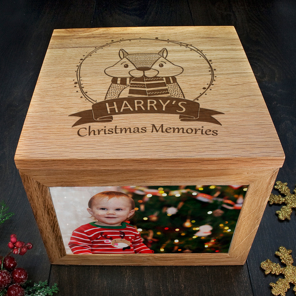 Personalised Woodland Chipmunk Christmas Memory Box - treat-republic