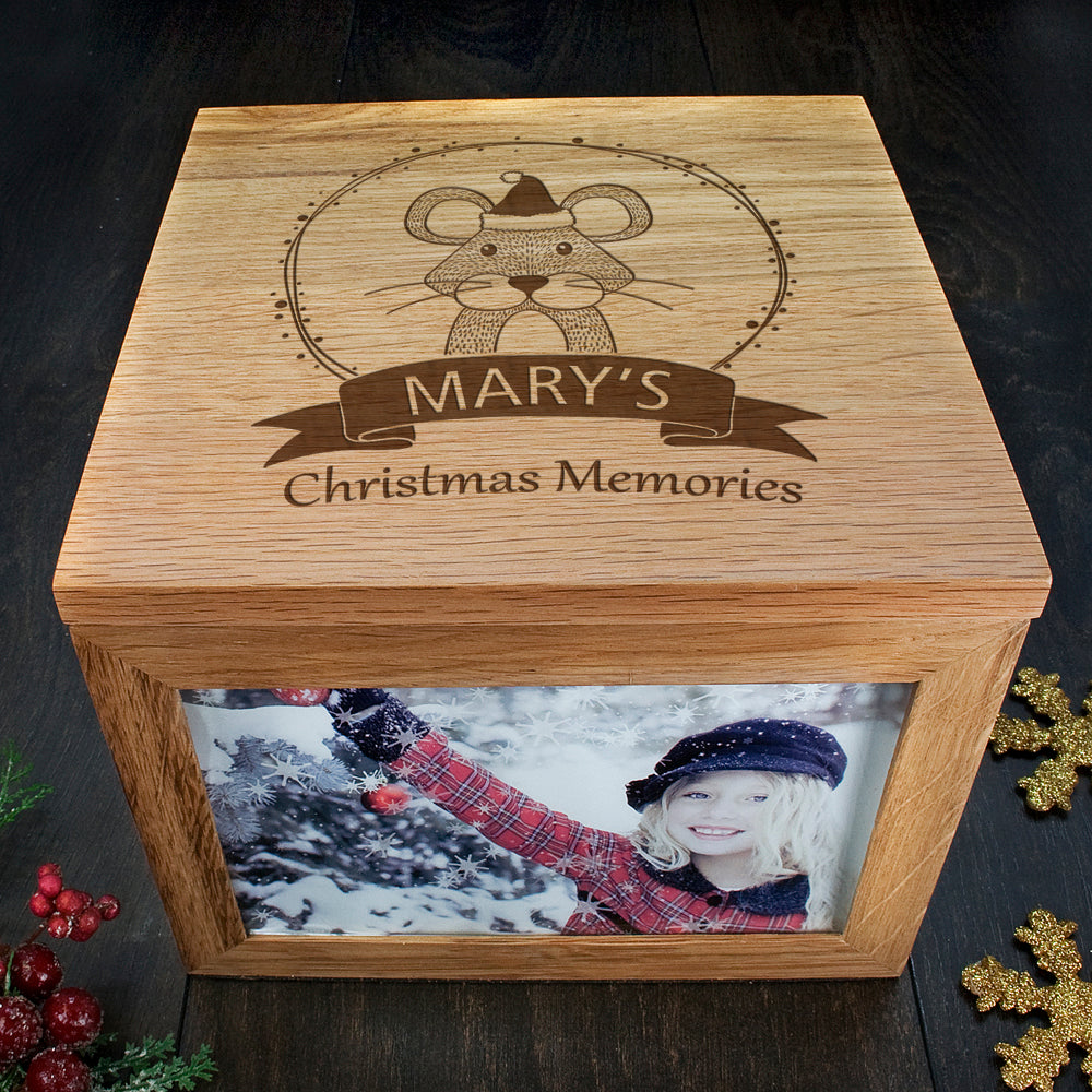 Personalised Woodland Mouse Christmas Memory Box - treat-republic