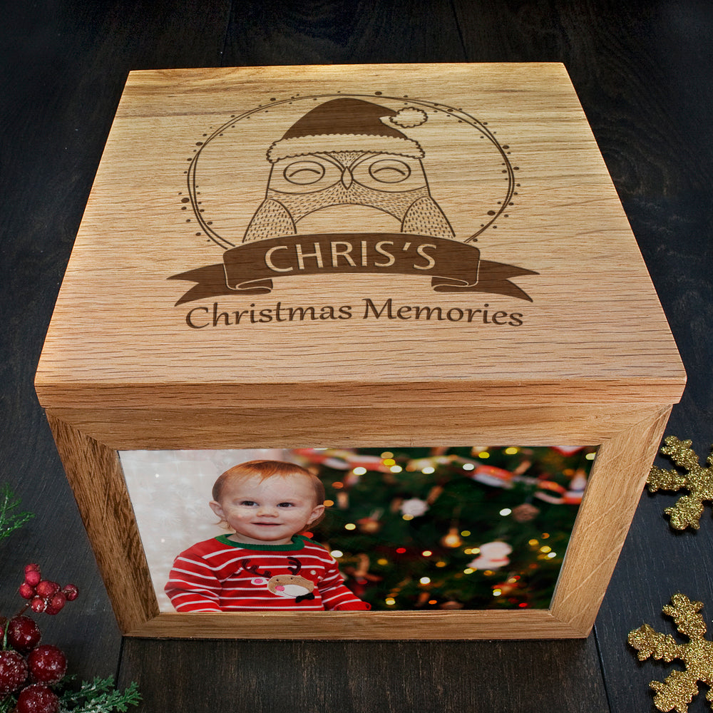 Personalised Woodland Owl Christmas Christmas Memory Box - treat-republic