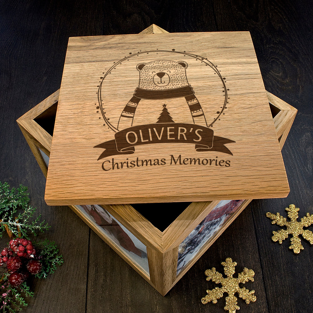 Personalised Polar Bear Christmas Memory Box - treat-republic