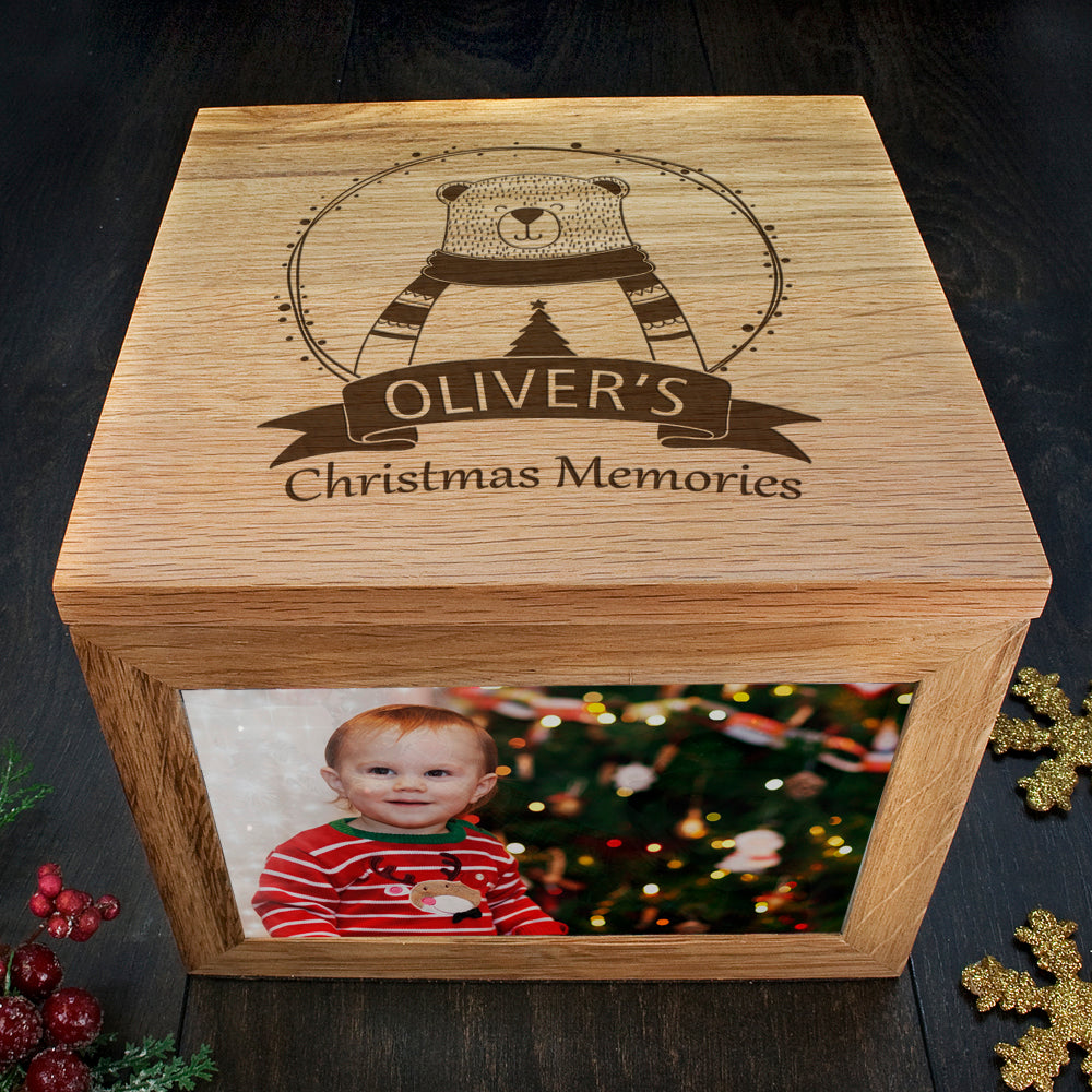 Personalised Polar Bear Christmas Memory Box - treat-republic