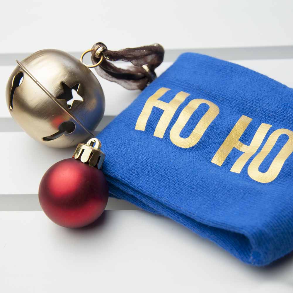 Personalised Cobalt Blue & Canary Yellow Christmas Day Socks - treat-republic