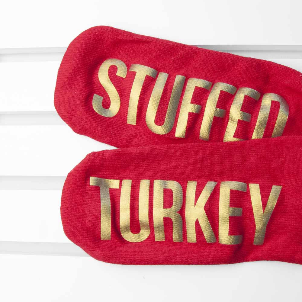 Personalised Crimson & Gold Christmas Day Socks - treat-republic