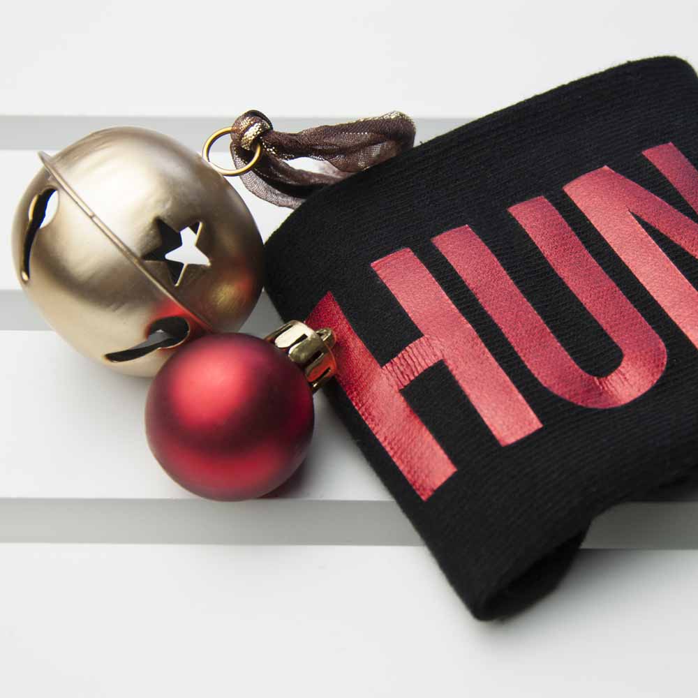 Personalised Jet Black & Crimson Socks - treat-republic