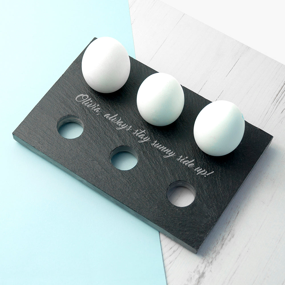 Personalised Slate Egg Holder - treat-republic