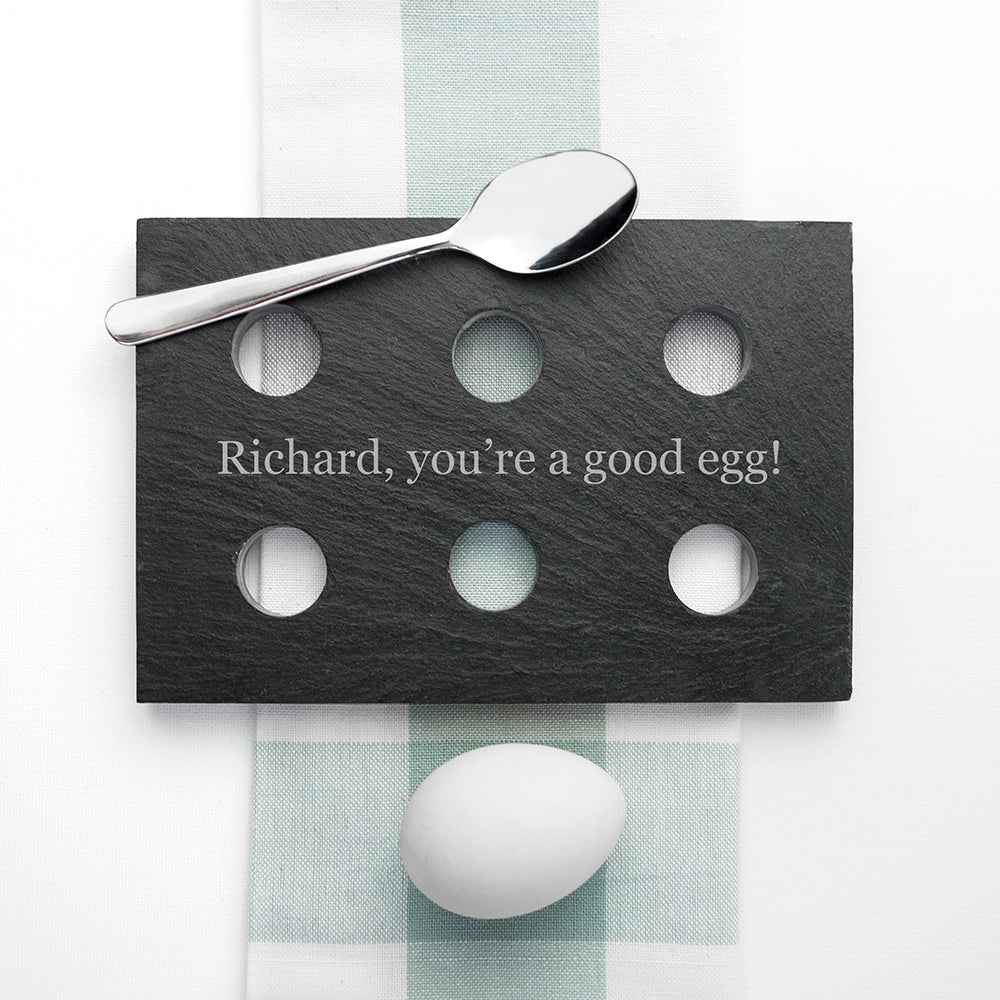 Personalised Slate Egg Holder - treat-republic