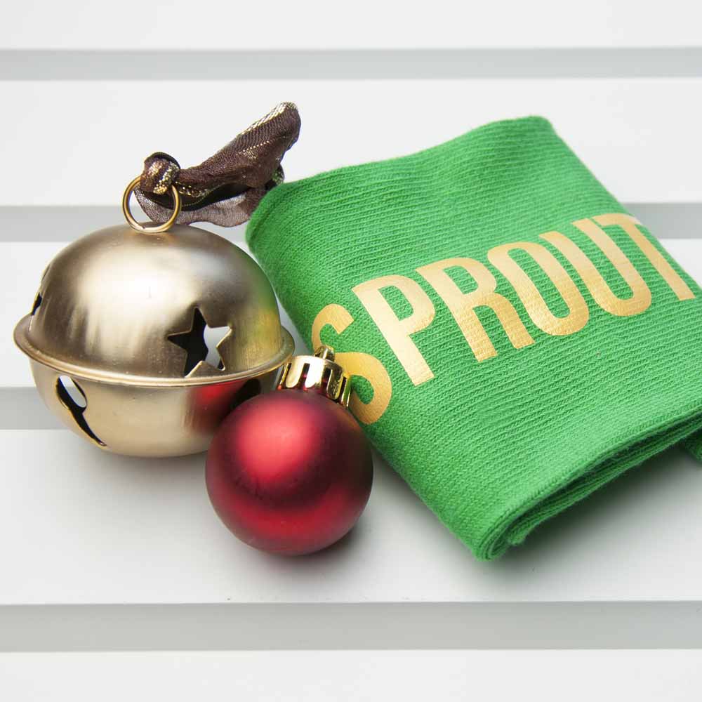 Personalised Sprout Green and Canary Yellow Christmas Day Socks - treat-republic