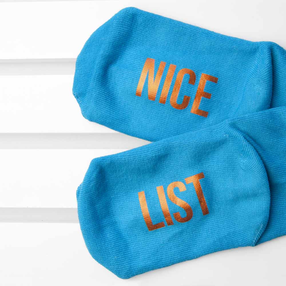 Personalised Kids Turquoise & Terracotta Orange Christmas Day Socks - treat-republic