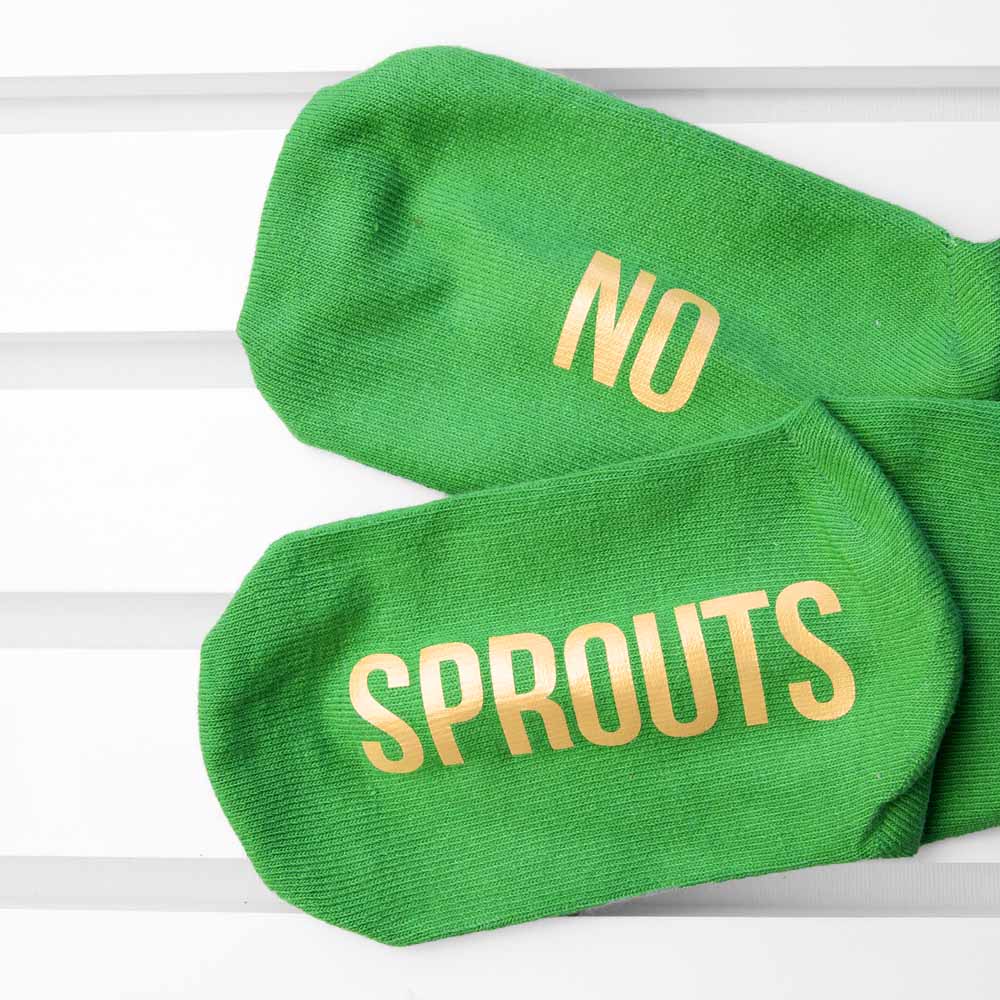 Personalised Kids Sprout Green and Canary Yellow Christmas Day Socks - treat-republic