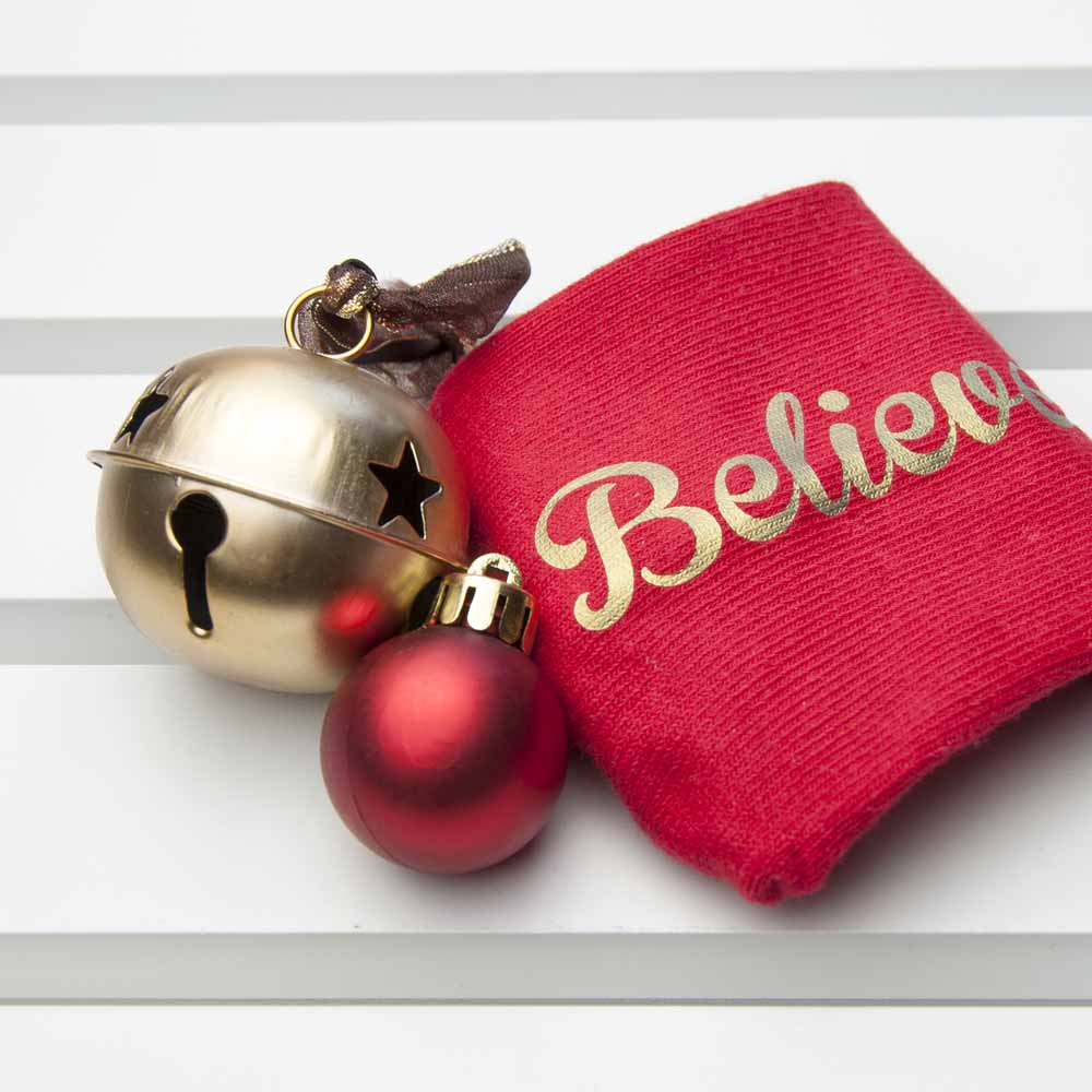 Personalised Kids Crimson & Gold Christmas Day Socks - treat-republic