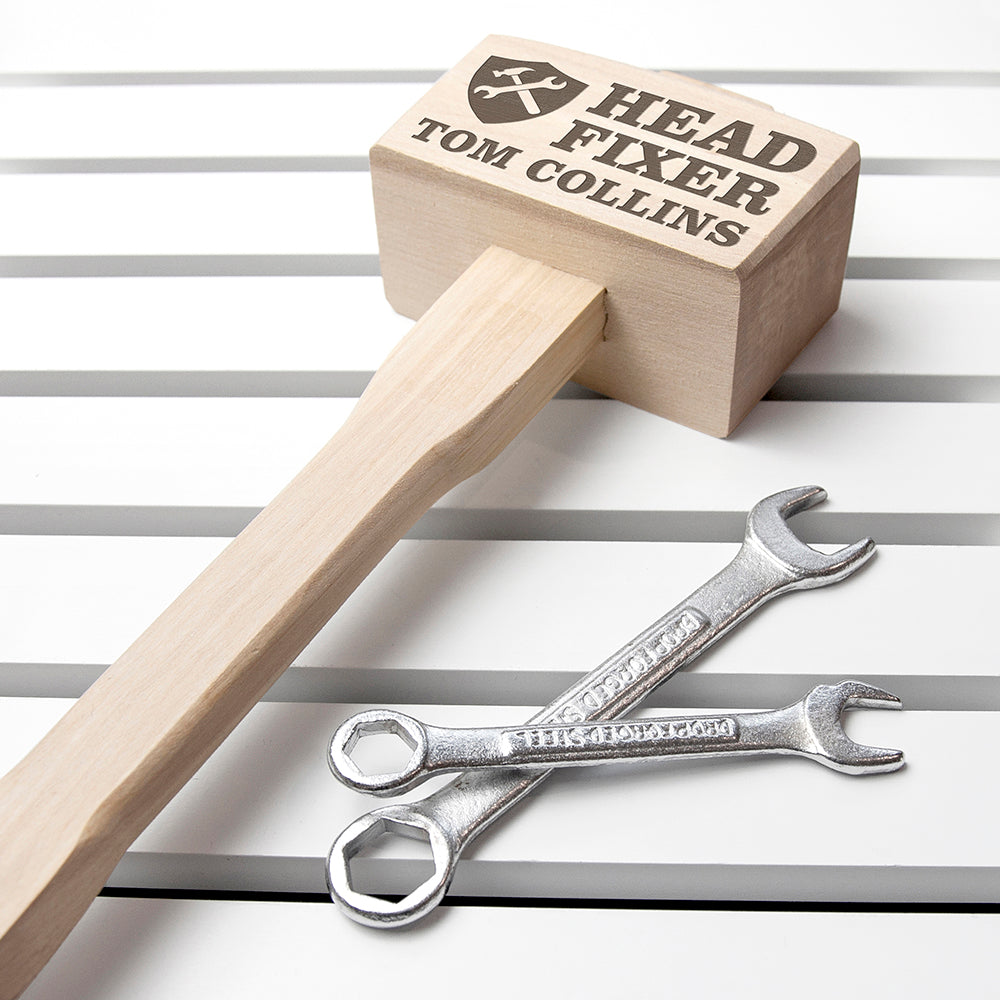 Head Fixer Personalised Wooden Mallet - treat-republic