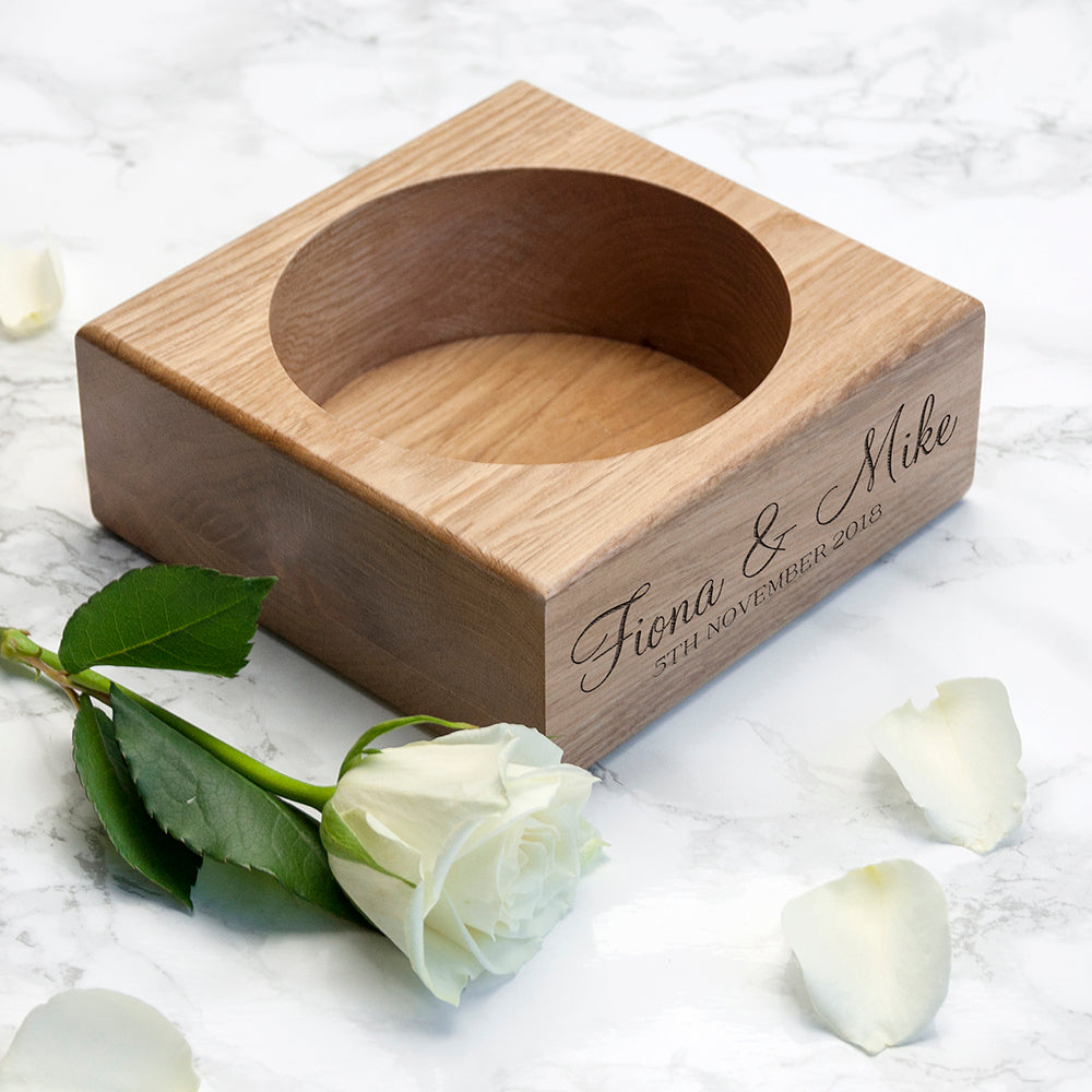 Personalised Solid Oak Champagne Holder - treat-republic