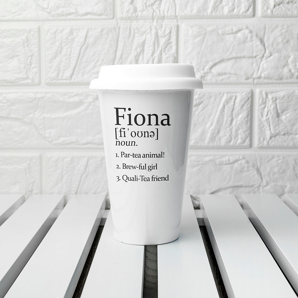 Personalised Definition Ceramic Eco Cup - treat-republic
