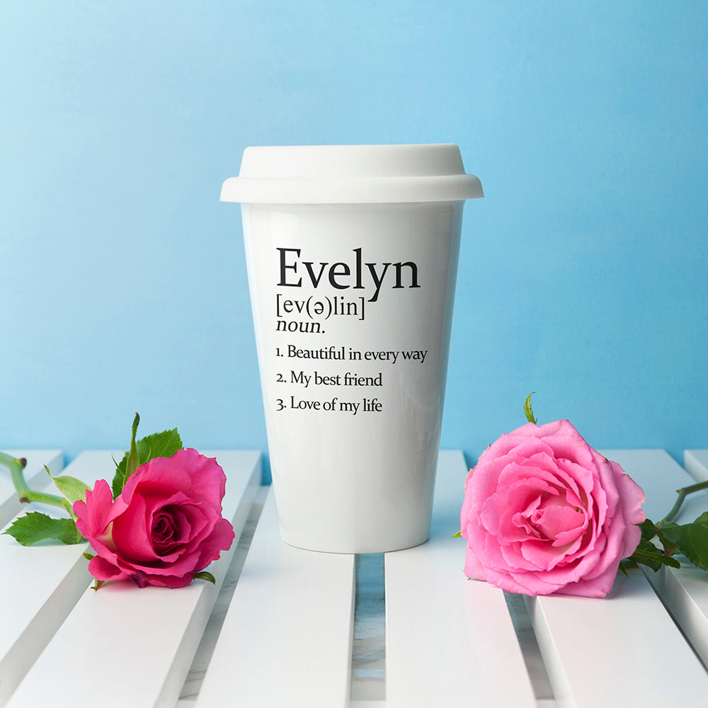 Personalised Definition Ceramic Eco Cup - treat-republic
