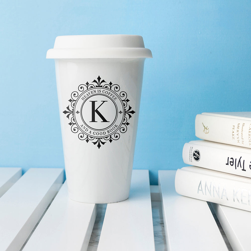 Personalised Monogrammed Ceramic Eco Cup - treat-republic