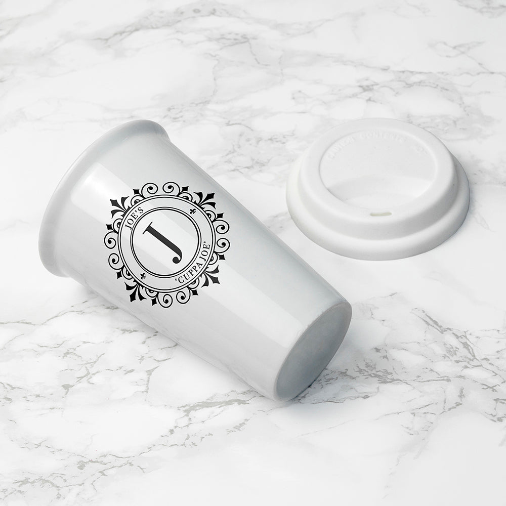 Personalised Monogrammed Ceramic Eco Cup - treat-republic