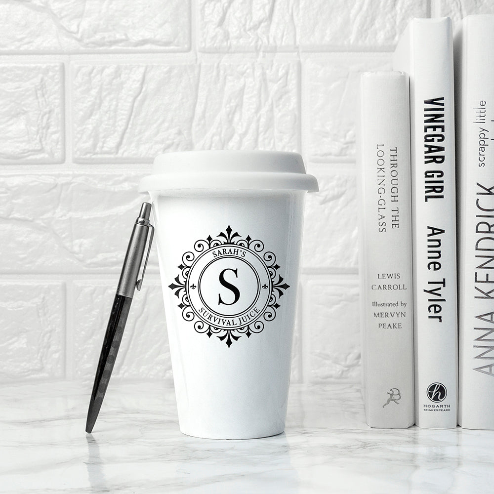 Personalised Monogrammed Ceramic Eco Cup - treat-republic