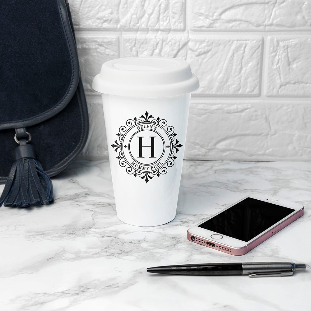 Personalised Monogrammed Ceramic Eco Cup - treat-republic