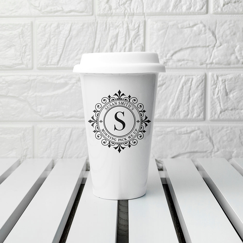 Personalised Monogrammed Ceramic Eco Cup - treat-republic