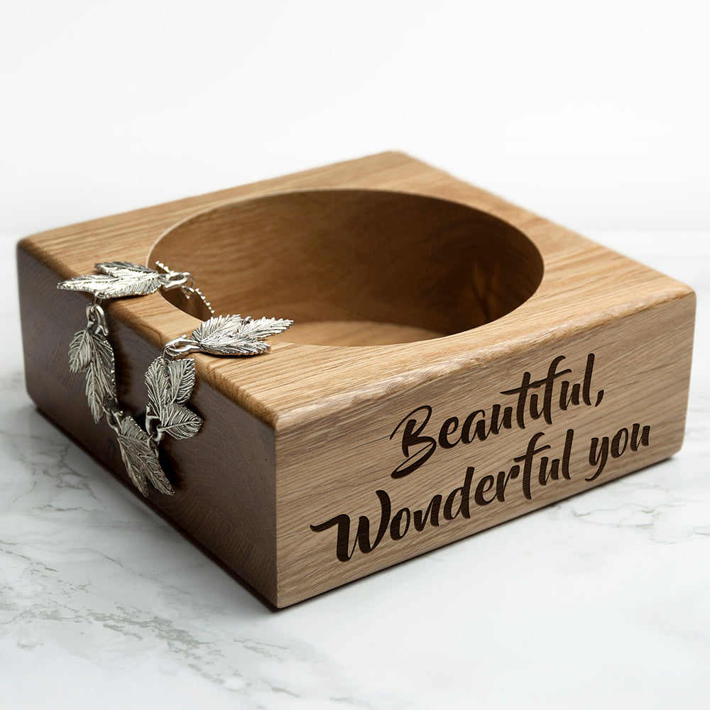 Personalised Solid Oak Stash Tray - treat-republic