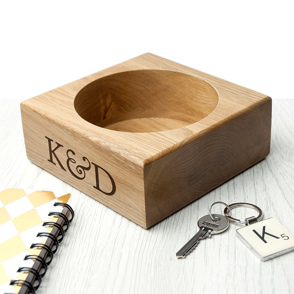 Personalised Solid Oak Stash Tray - treat-republic