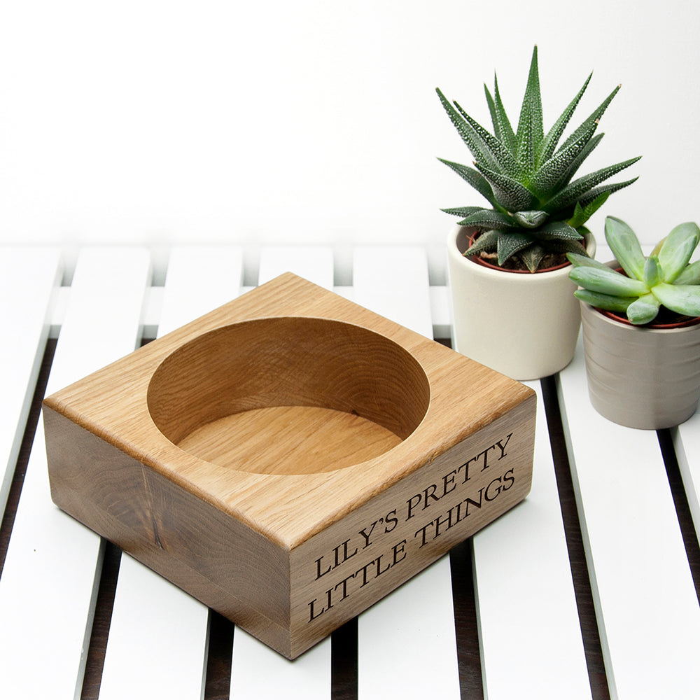 Personalised Solid Oak Stash Tray - treat-republic