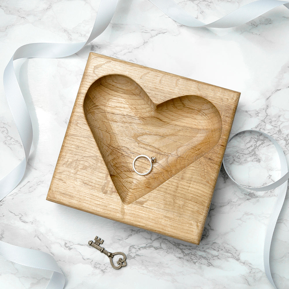 Personalised Solid Oak Trinket Dish - treat-republic