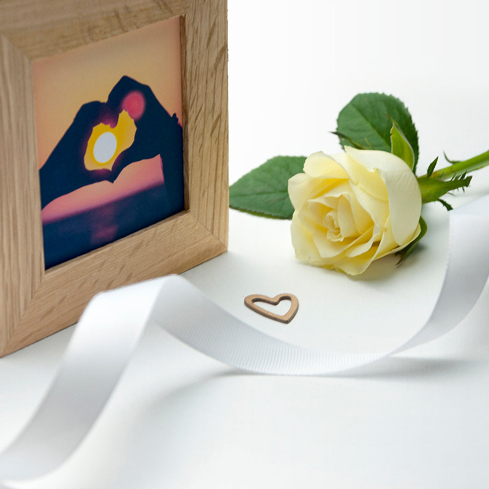 Personalised My Sunshine Oak Photo Cube - treat-republic