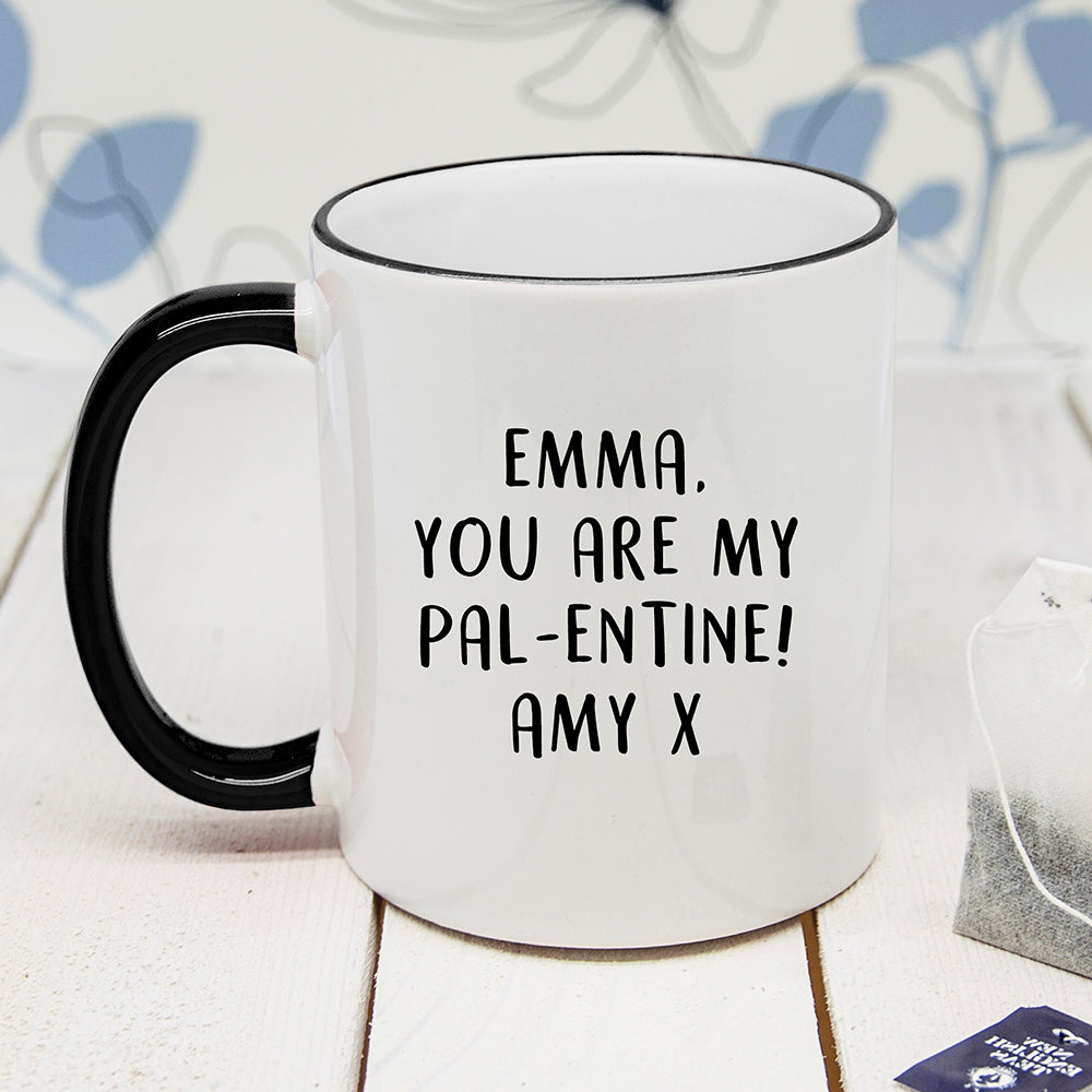 Personalised Fries Before Guys Black Rimmed Mug - treat-republic