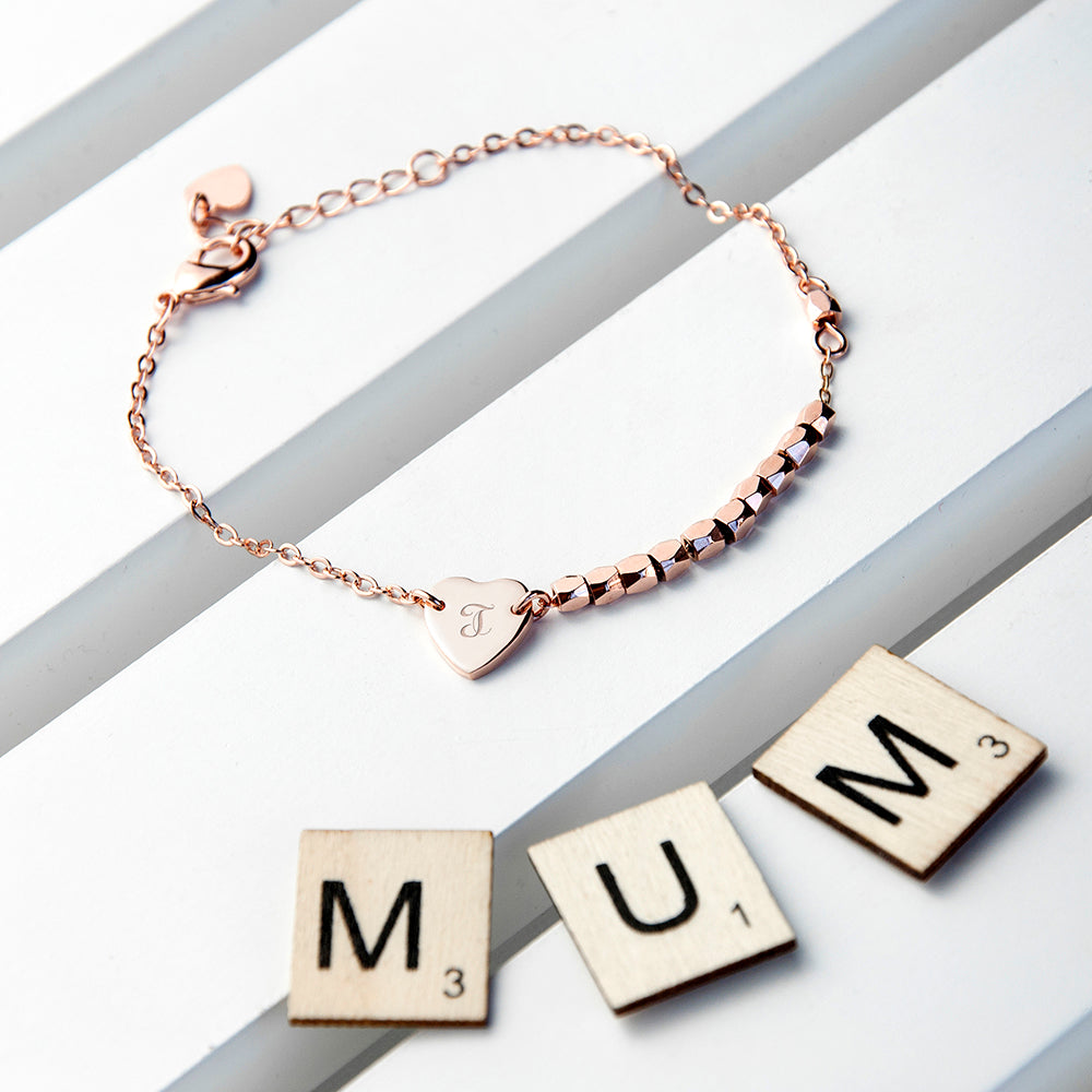 Personalised Heart Charm Bracelet - treat-republic
