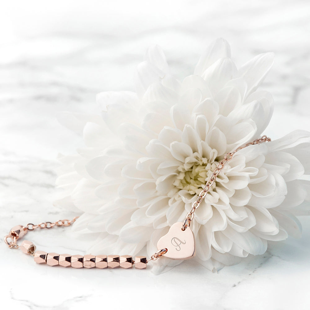 Personalised Heart Charm Bracelet - treat-republic