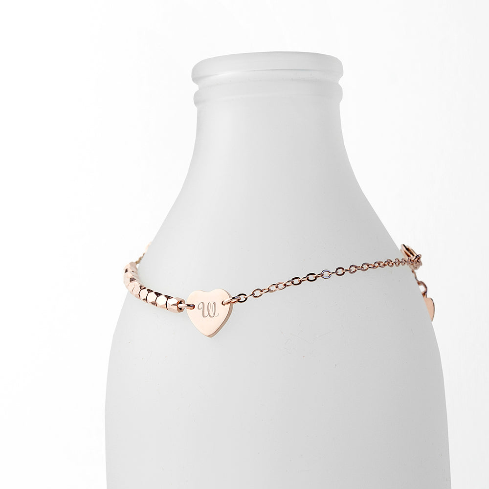 Personalised Heart Charm Bracelet - treat-republic