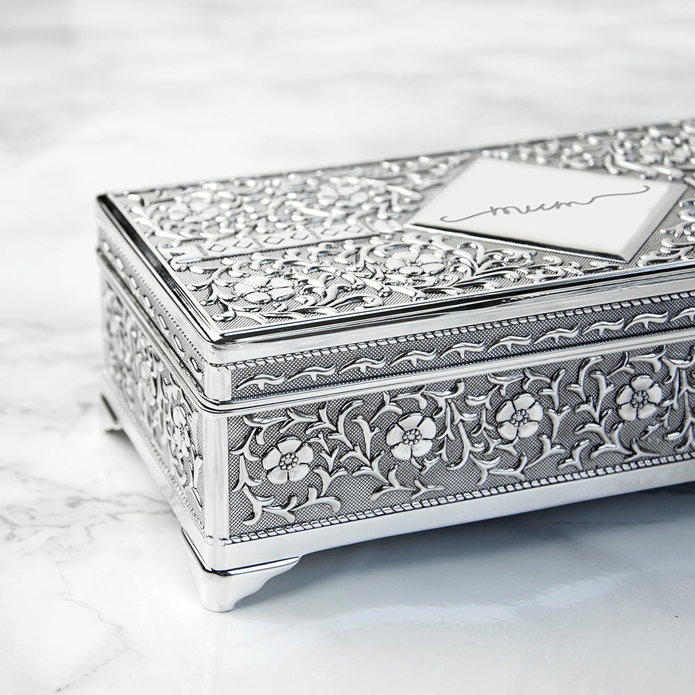 Personalised Silver Trinket Box - treat-republic
