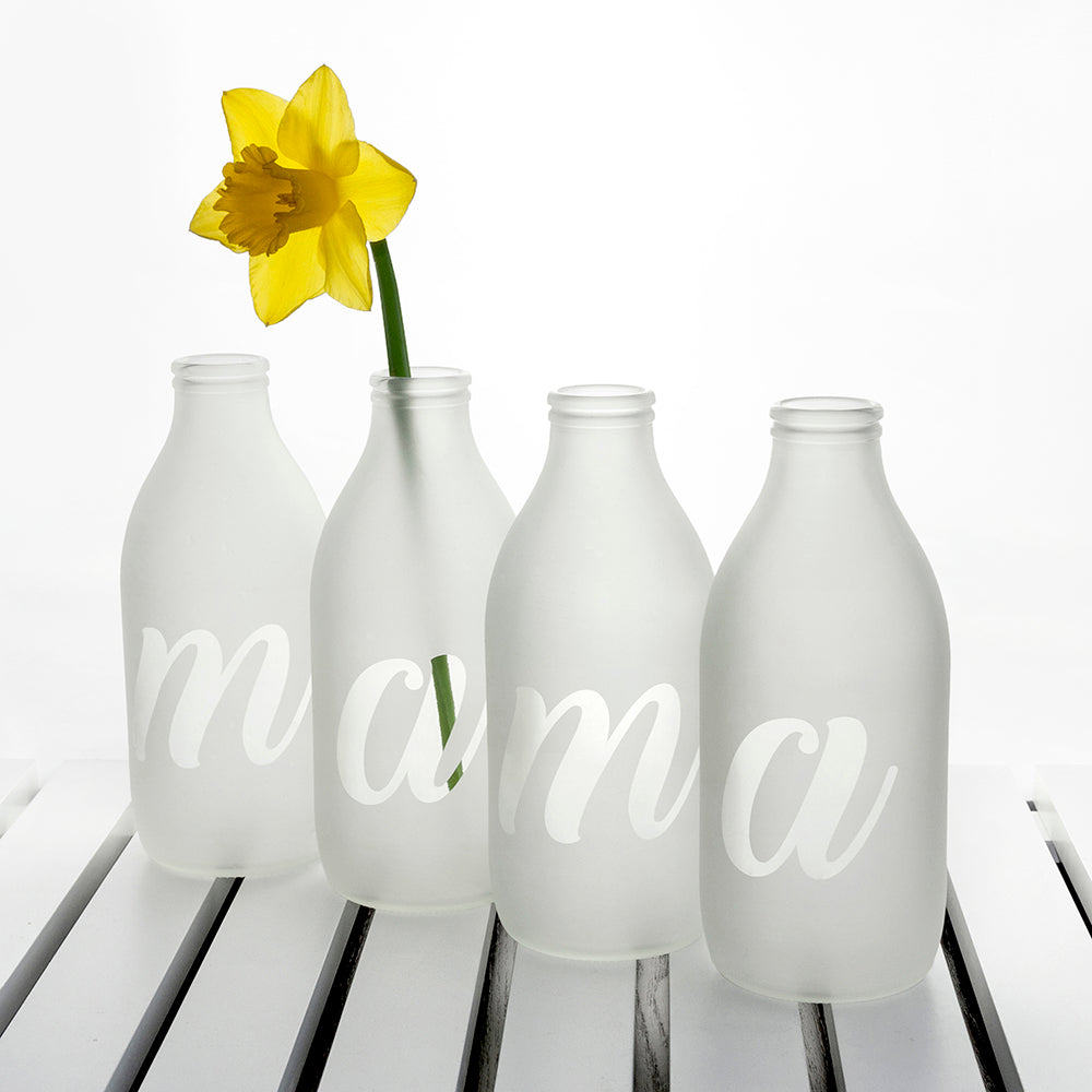 Personalised Letter Milk Bottle Vases - treat-republic