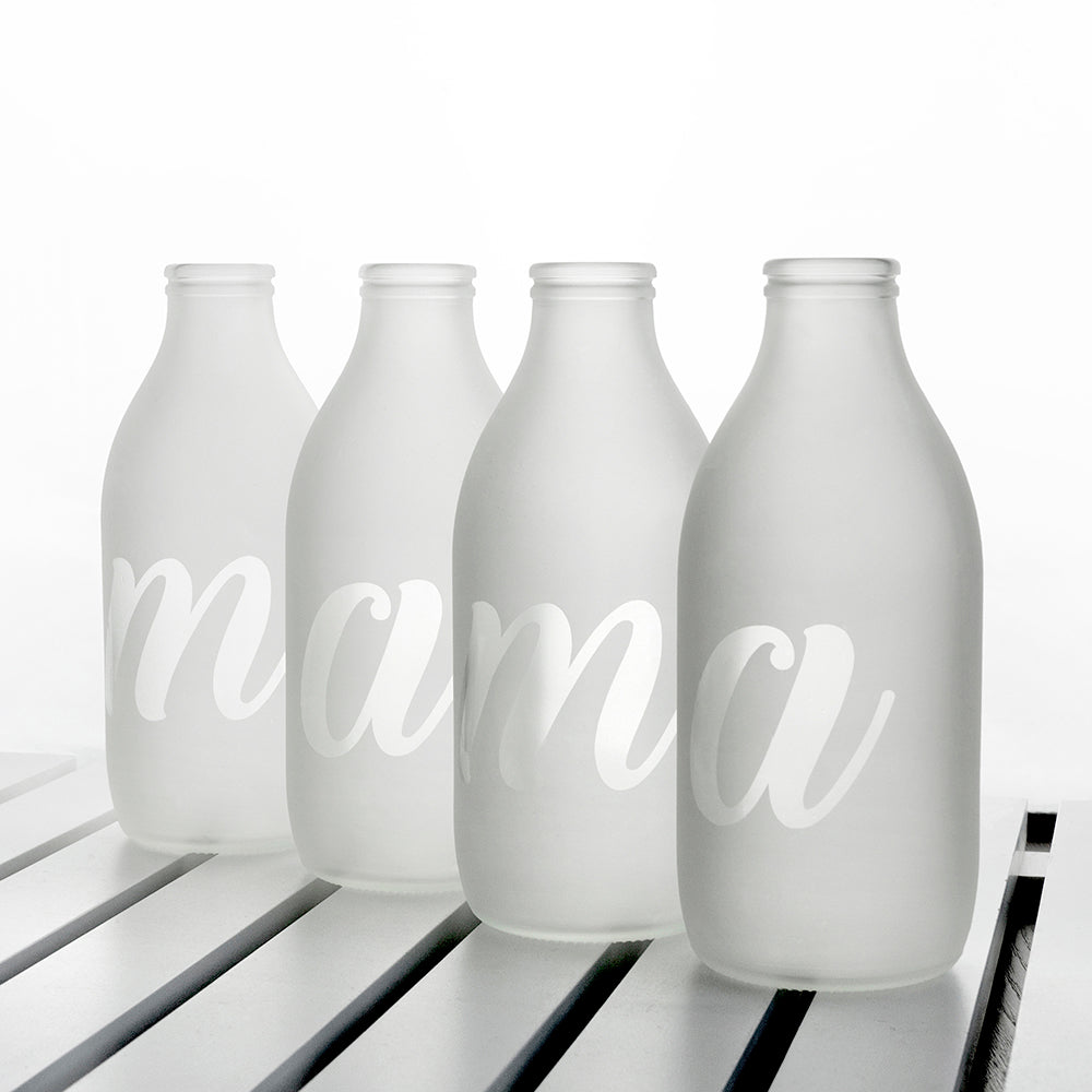 Personalised Letter Milk Bottle Vases - treat-republic