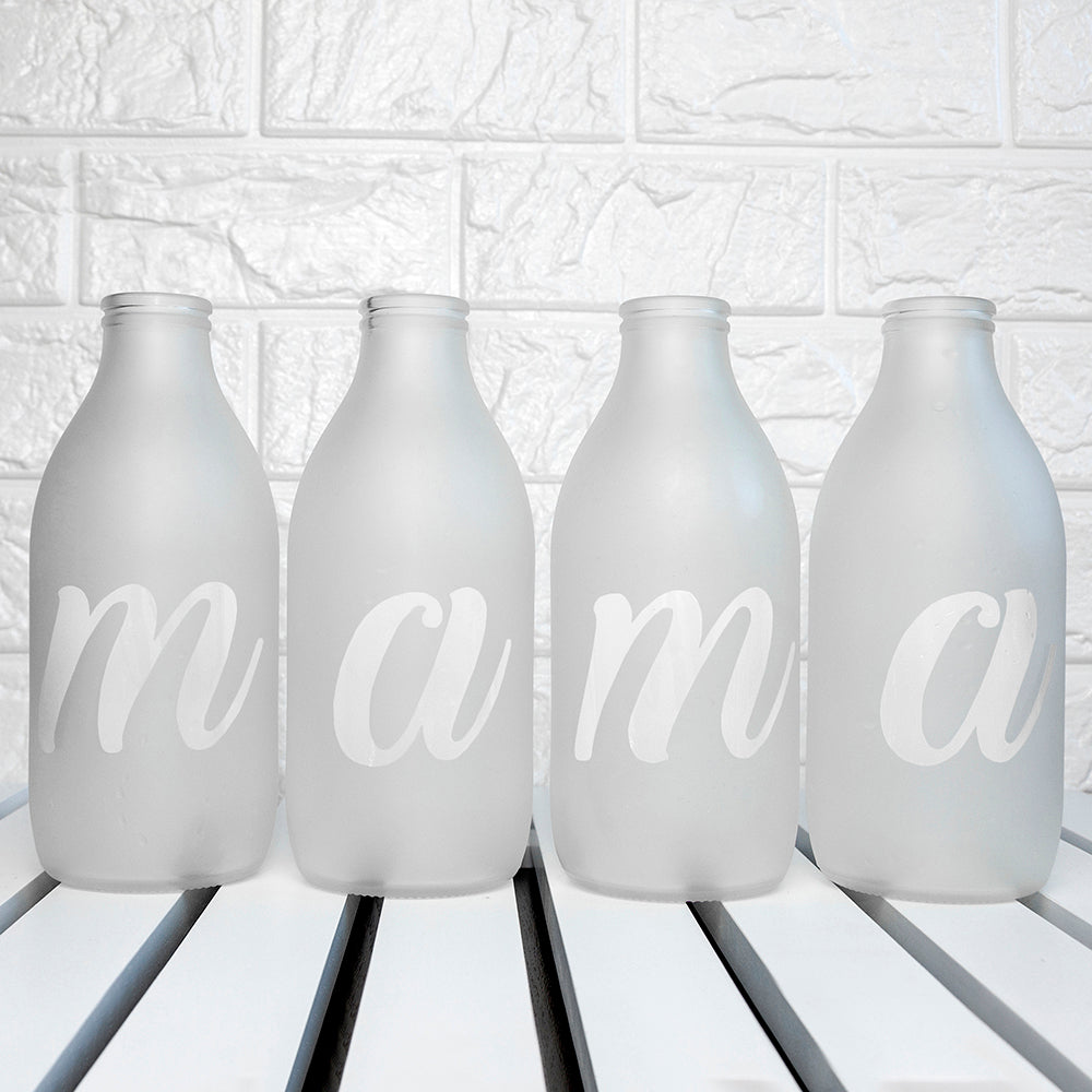 Personalised Letter Milk Bottle Vases - treat-republic