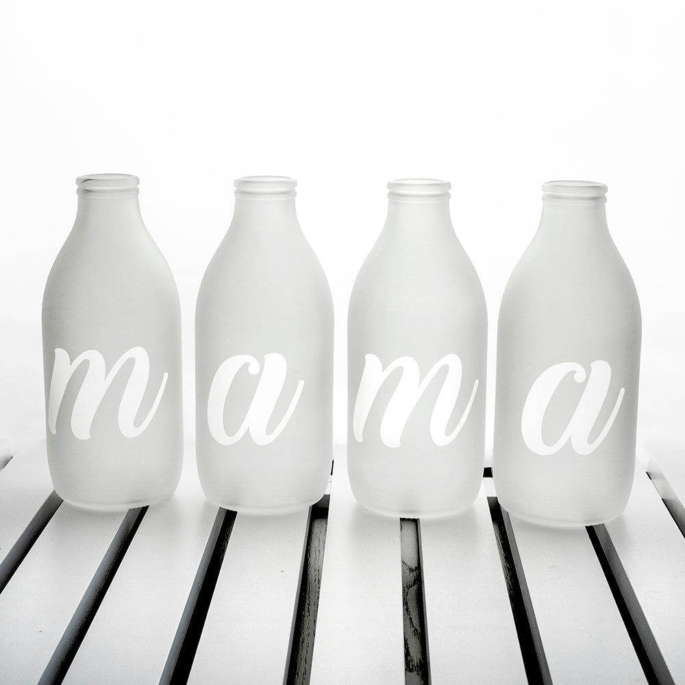 Personalised Letter Milk Bottle Vases - treat-republic