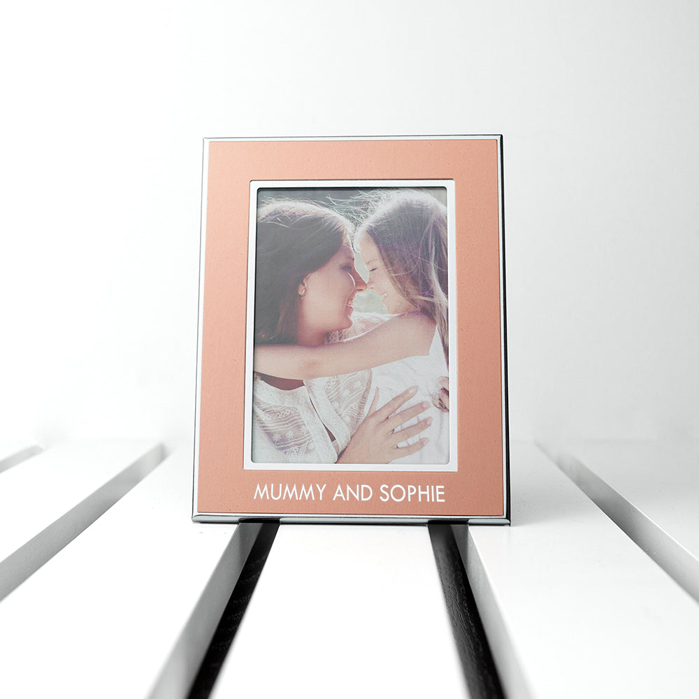 Personalised Small Rose Gold Metal Photo Frame - treat-republic