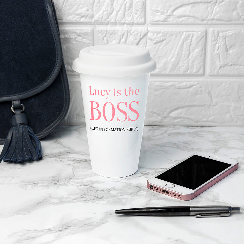 Personalised The Boss Travel Mug - treat-republic