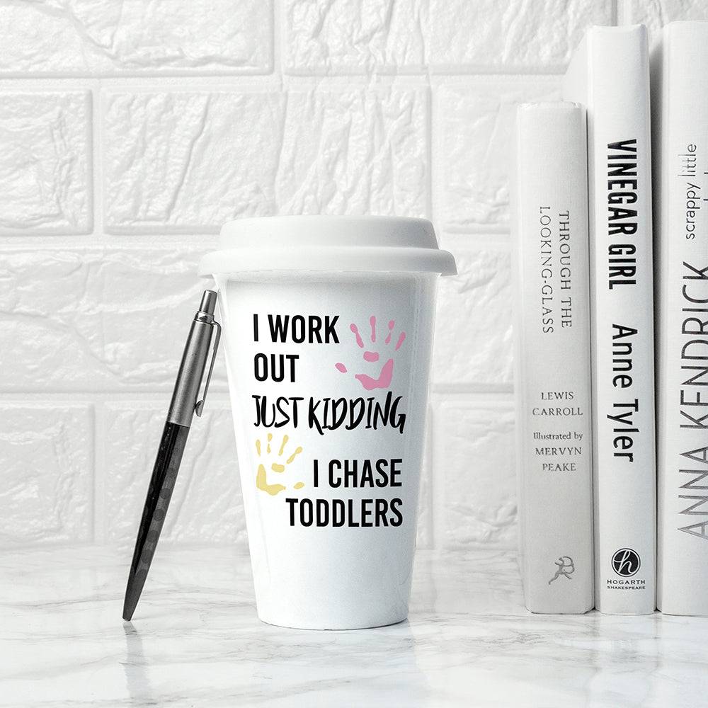 Personalised Just Kidding Travel Mug - treat-republic