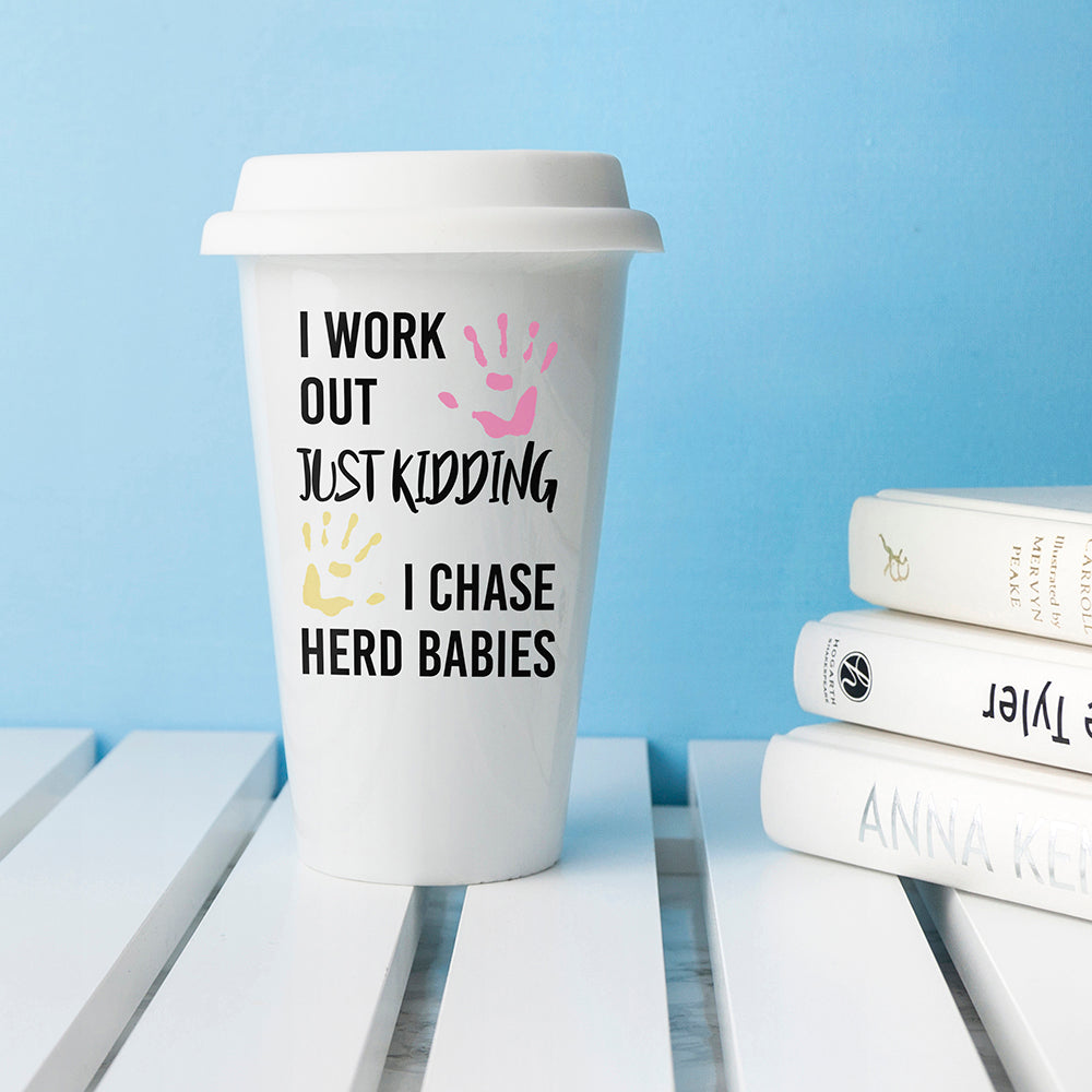 Personalised Just Kidding Travel Mug - treat-republic
